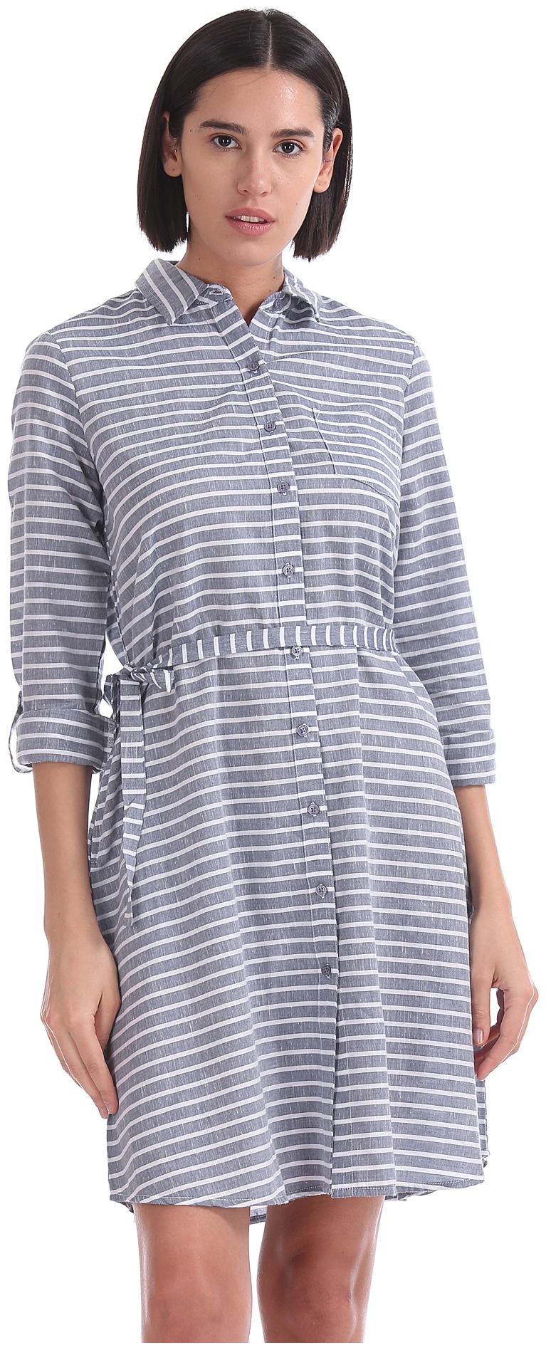 

U S Polo Assn Blue Striped Shirt dress