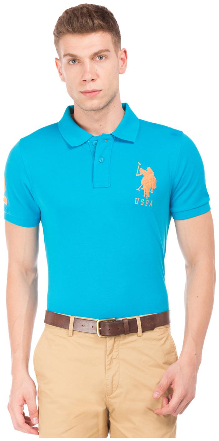 

U S Polo Assn Men Blue Regular fit Cotton Polo collar T-Shirt - Pack Of 1