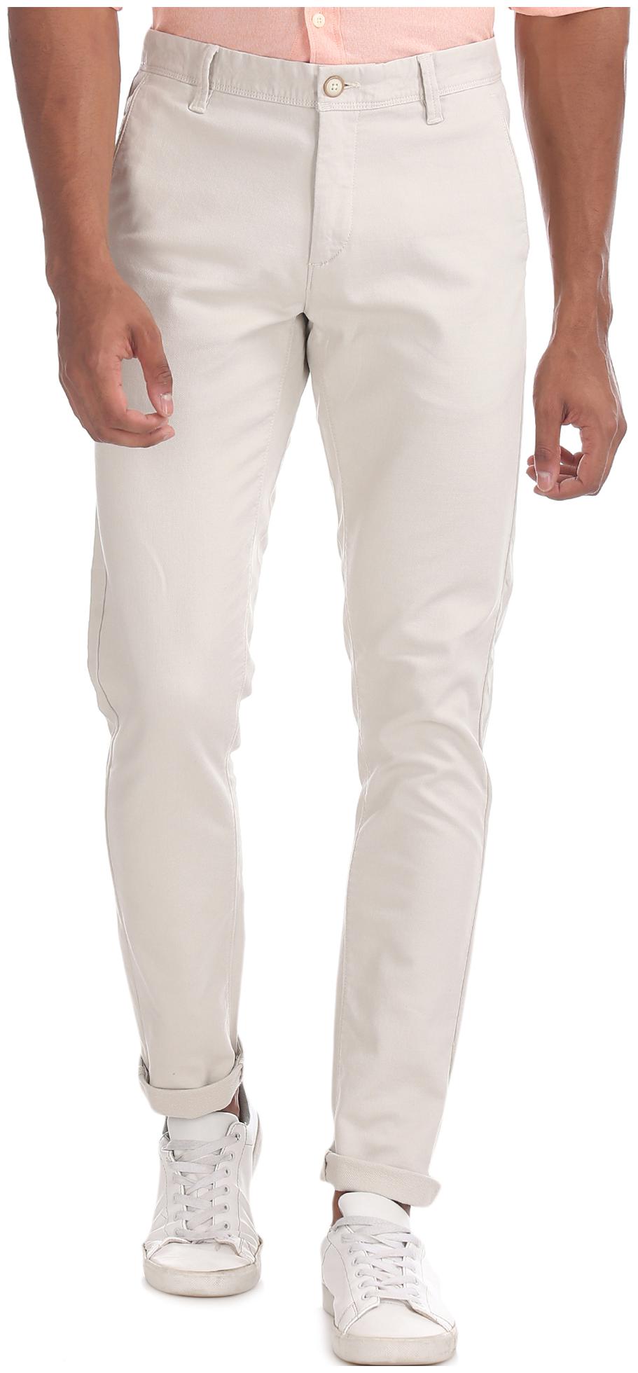 

U S Polo Assn Men Beige Solid Regular fit Regular trousers