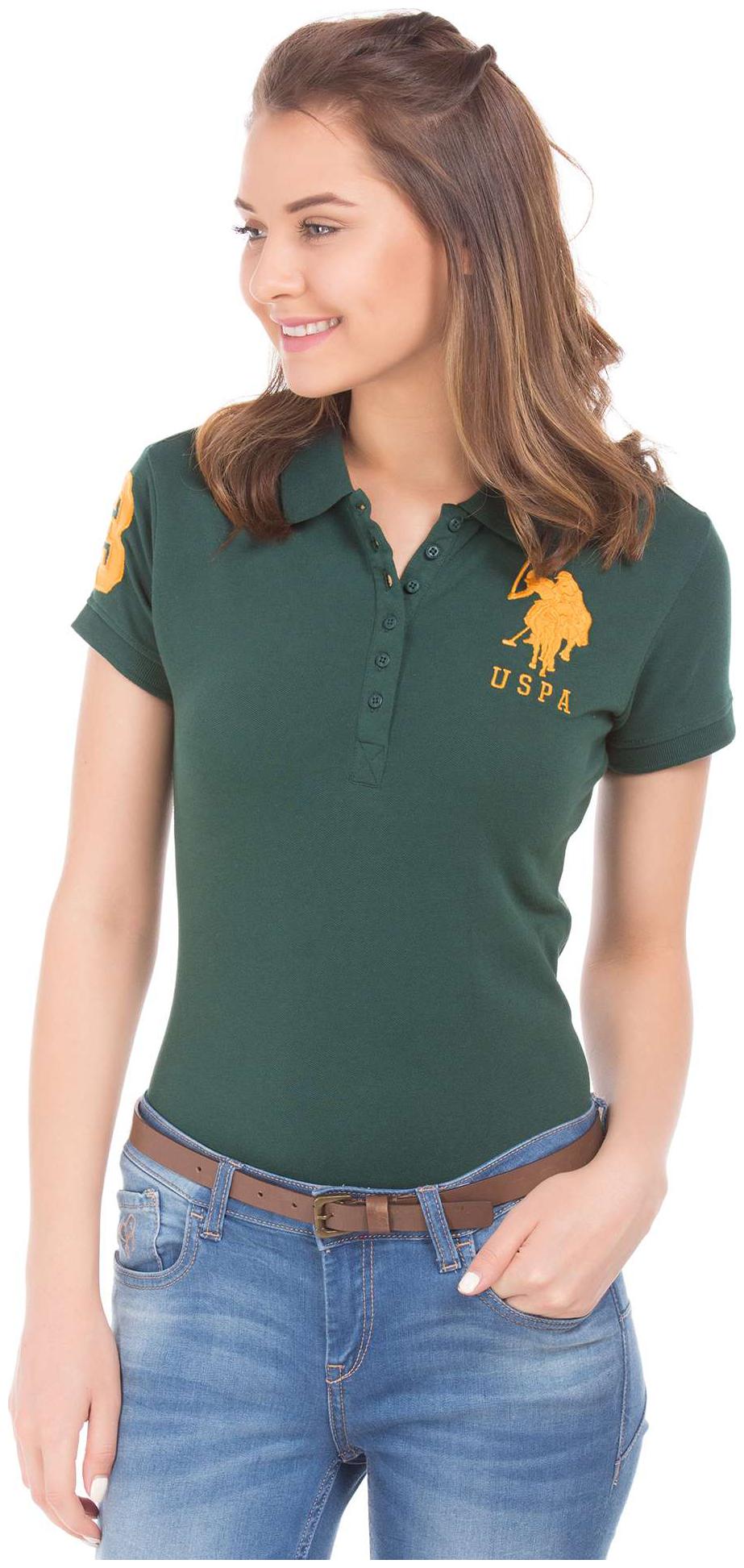 

U S Polo Assn Green Cotton Solid Regular Fit Polo Shirt