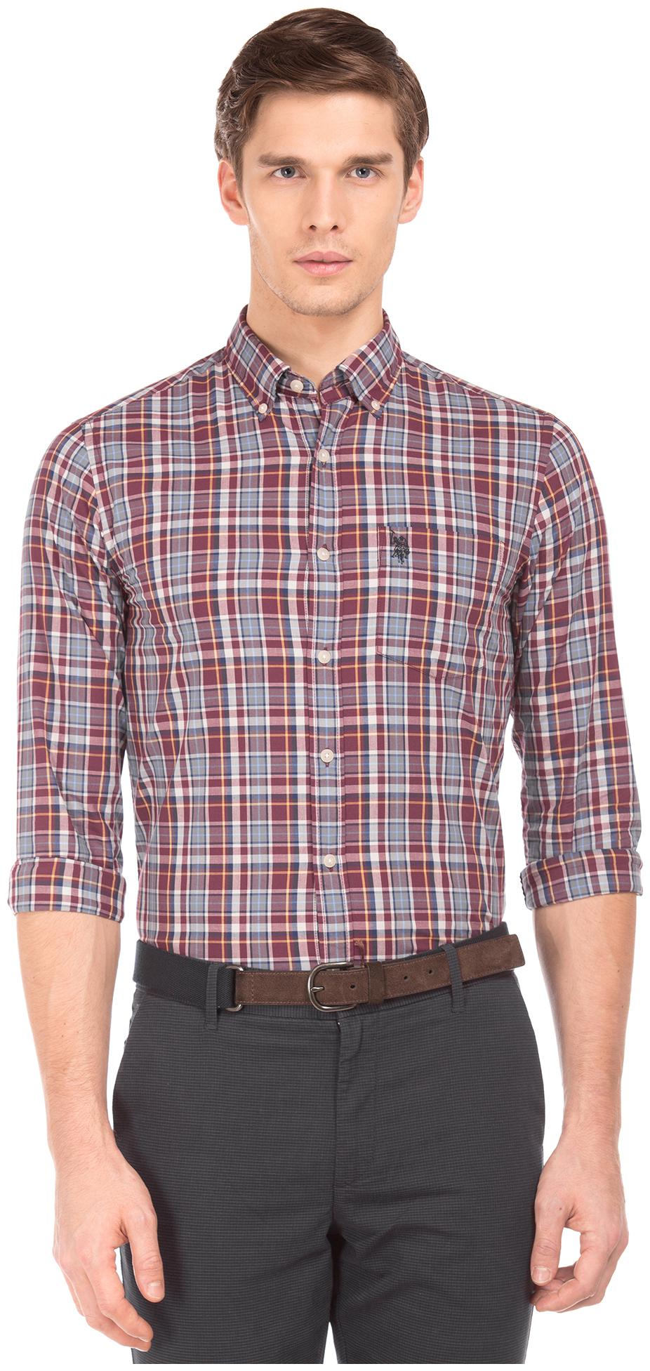 

U S Polo Assn Men Multi Checked Regular Fit Casual Shirt