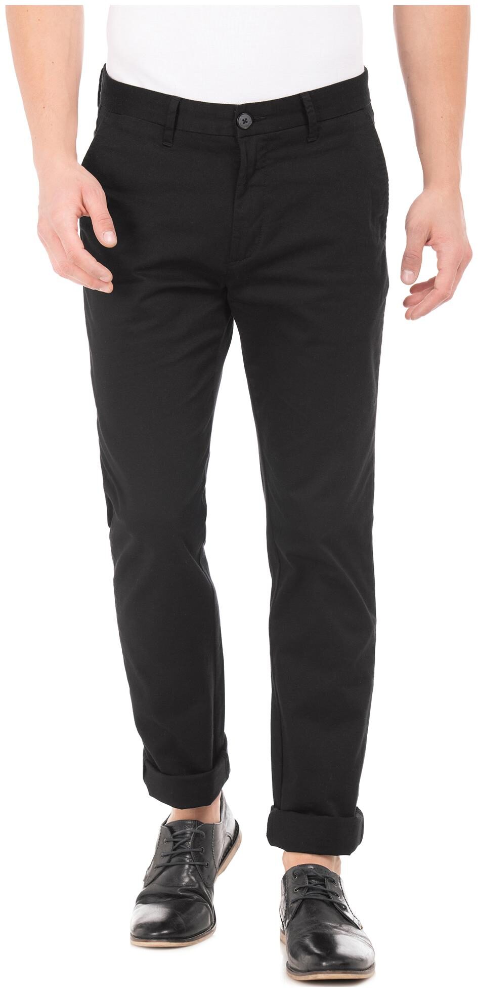 

U S Polo Assn Men Black Solid Slim fit Chinos