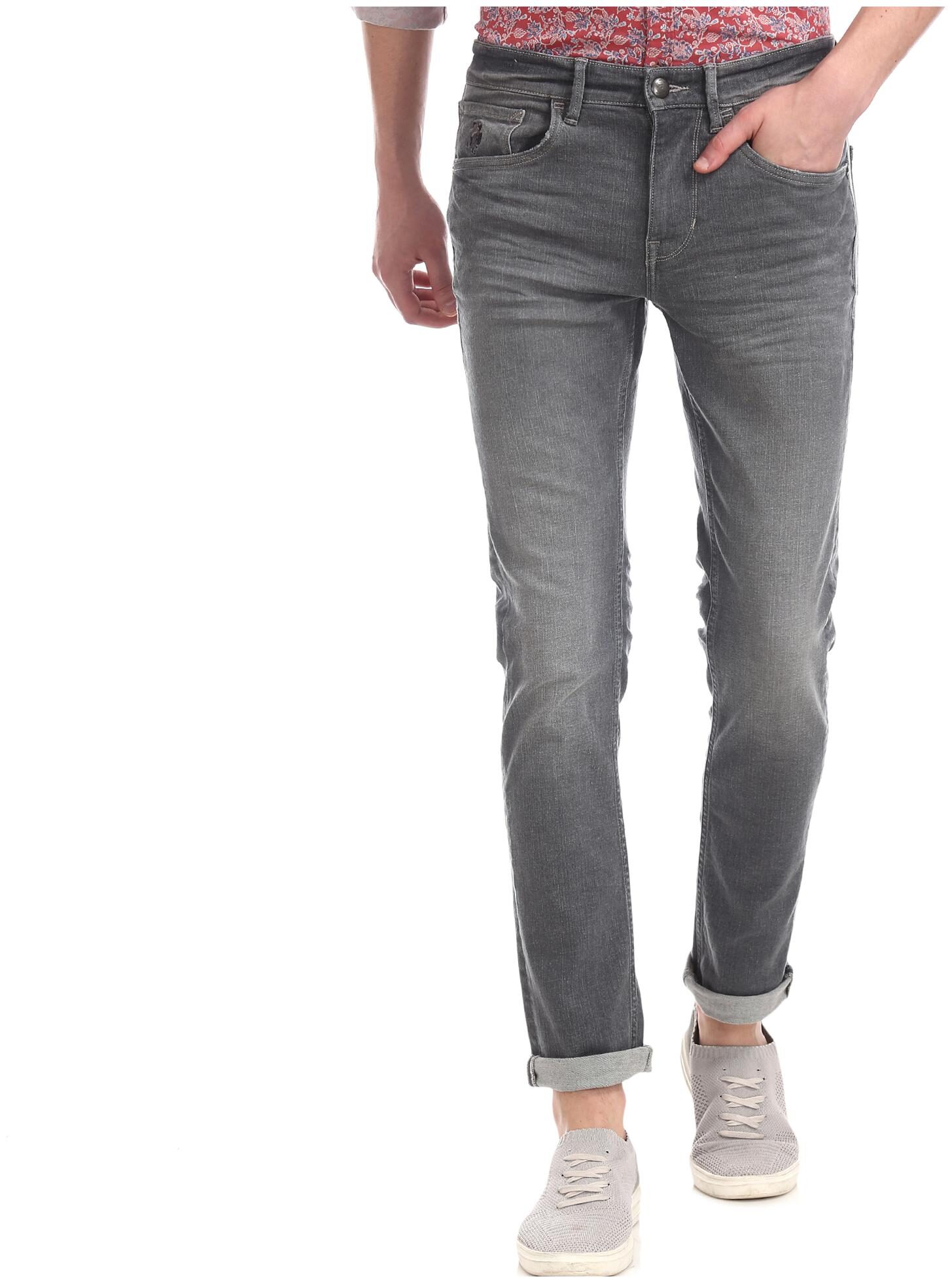 

U S Polo Assn Men Grey Skinny Fit Jeans