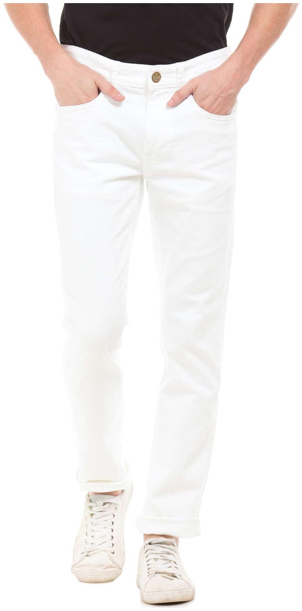 

U S Polo Assn Men White Skinny Fit Jeans