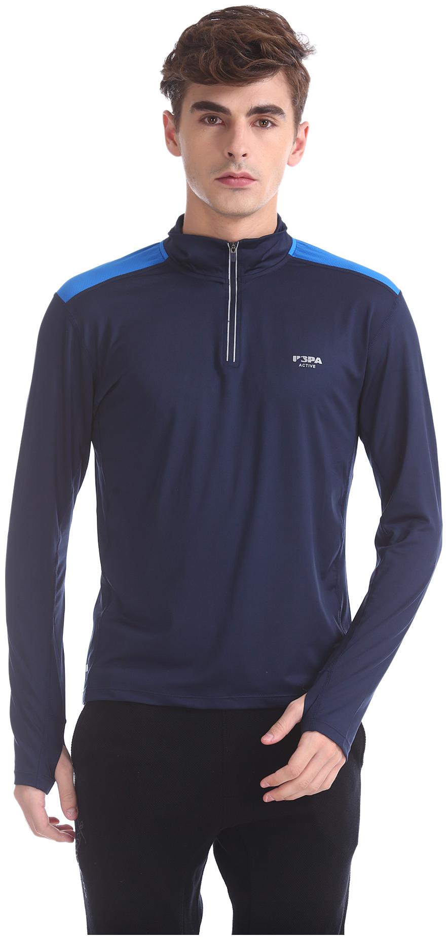 

U S Polo Assn Men Blue High neck Sweatshirt