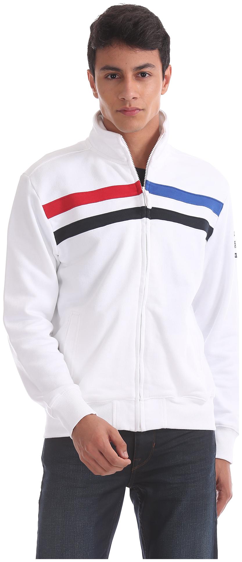 

U S Polo Assn Men White High neck Sweatshirt