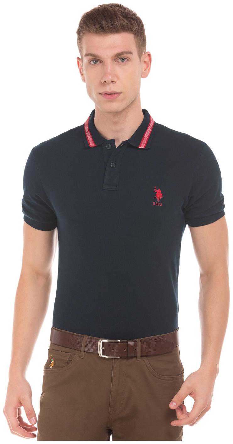 

U S Polo Assn Men Black Slim fit Cotton Polo collar T-Shirt - Pack Of 1