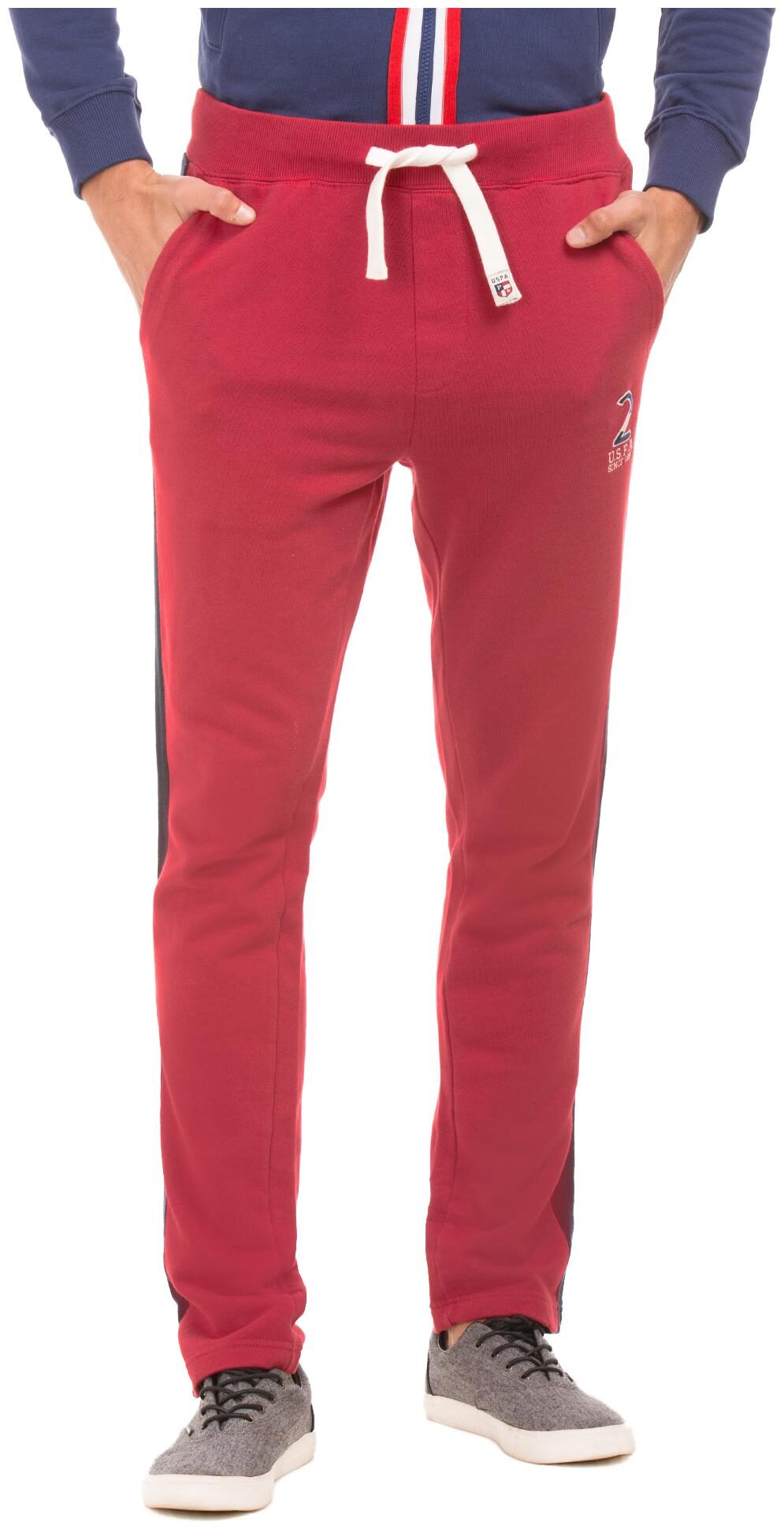 

U S Polo Assn Cotton Lifestyle Slim Fit Red Track Pants Men