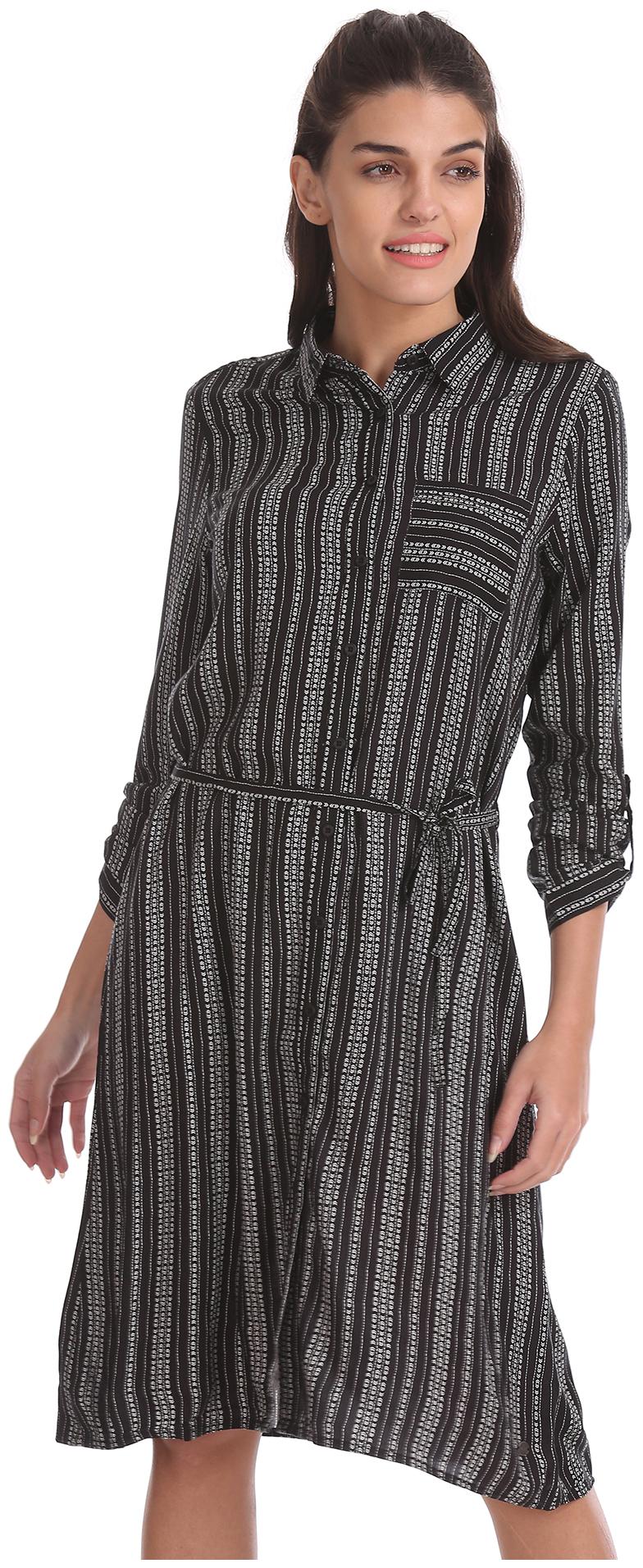 

U S Polo Assn Black Printed Shirt dress