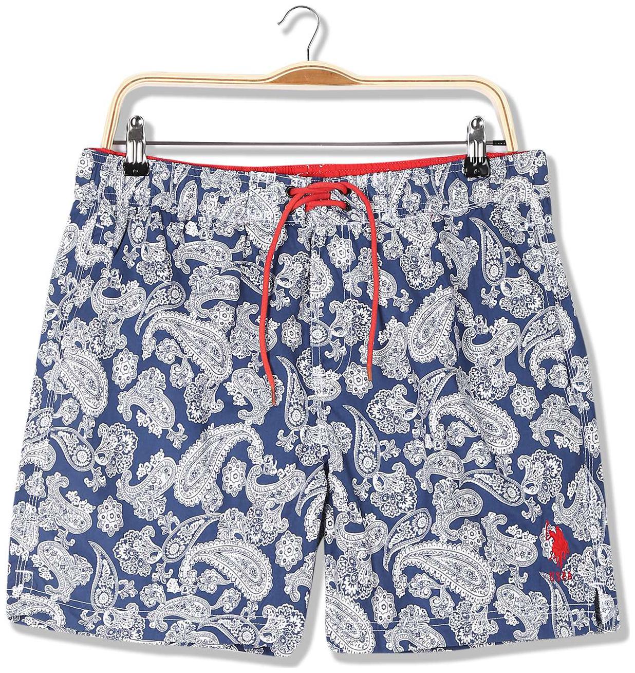 

U S Polo Assn Men Blue Slim Fit Regular Shorts