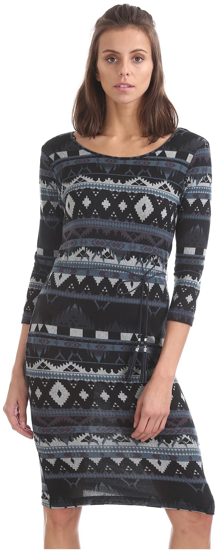 

U S Polo Assn Blue Printed Bodycon dress