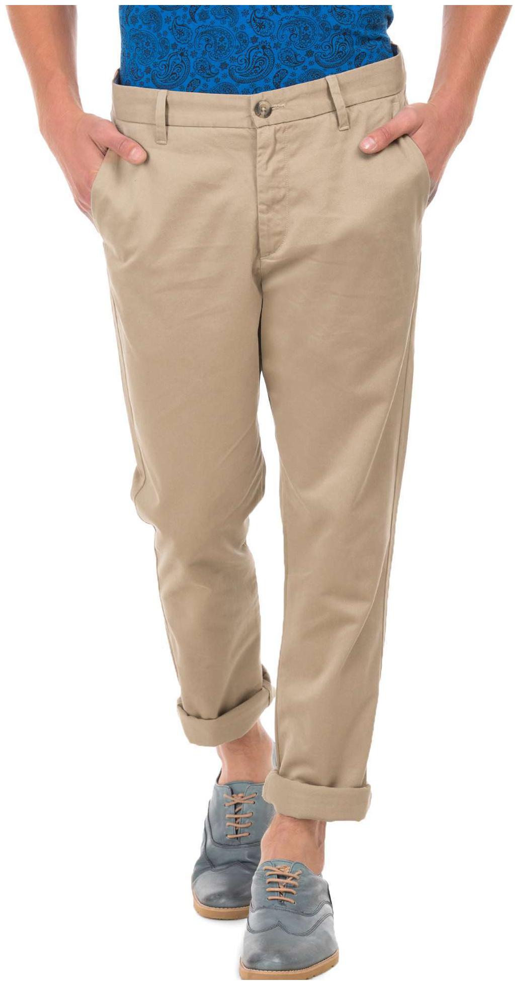 

U S Polo Assn Men Beige Solid Slim fit Chinos