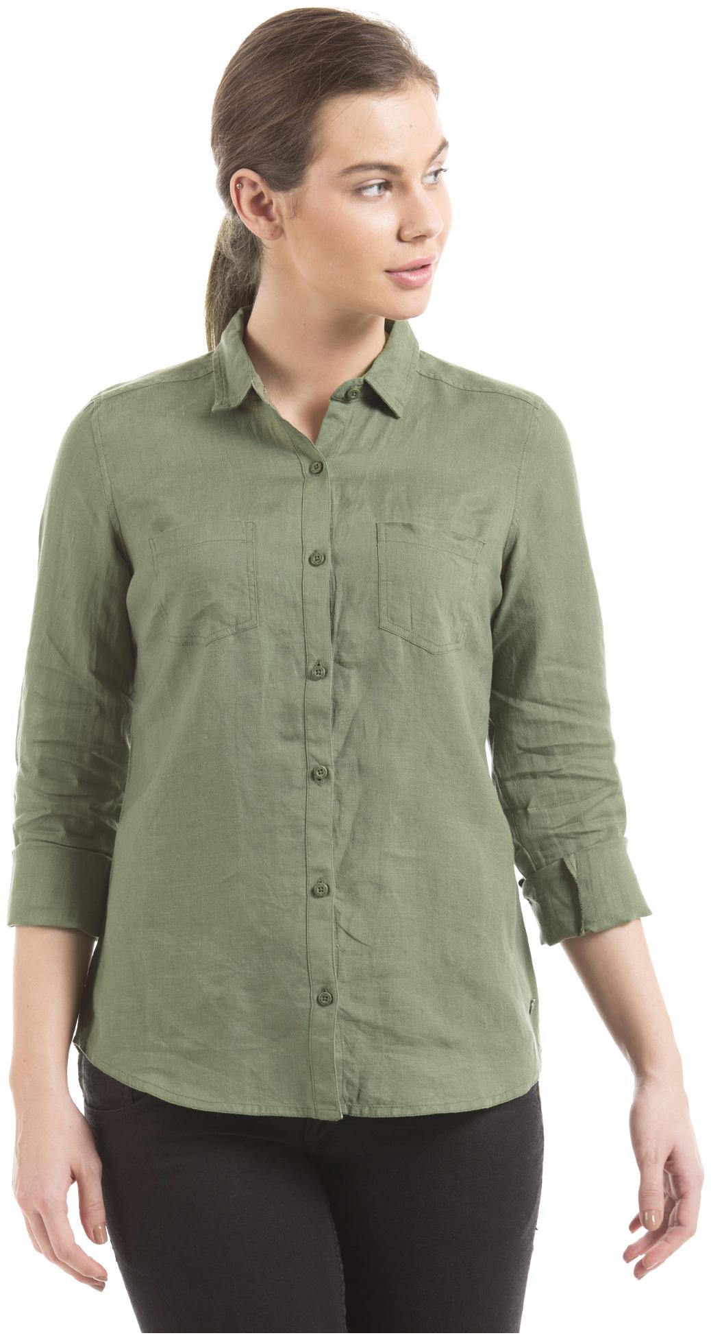 

U S Polo Assn Women Green Solid Regular Fit Shirt
