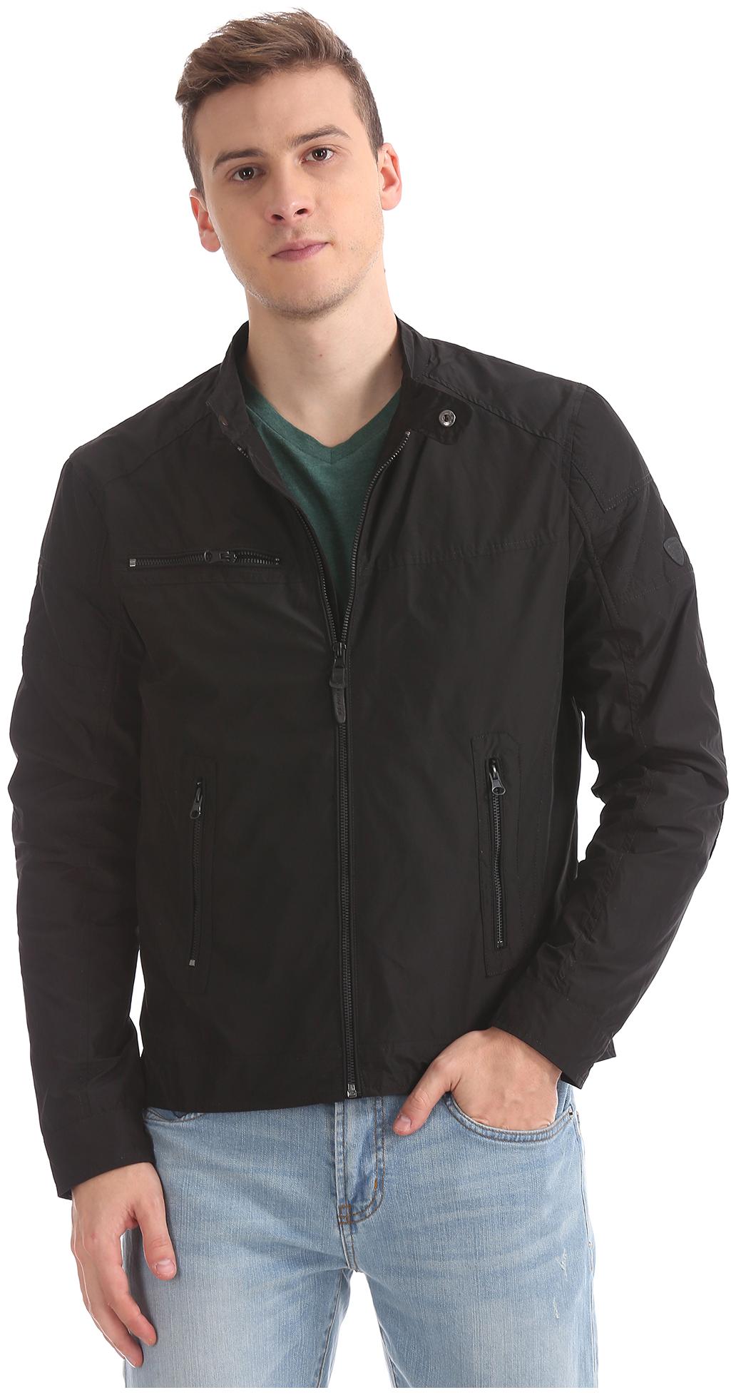 

U S Polo Assn Men Black Solid Quilted jacket