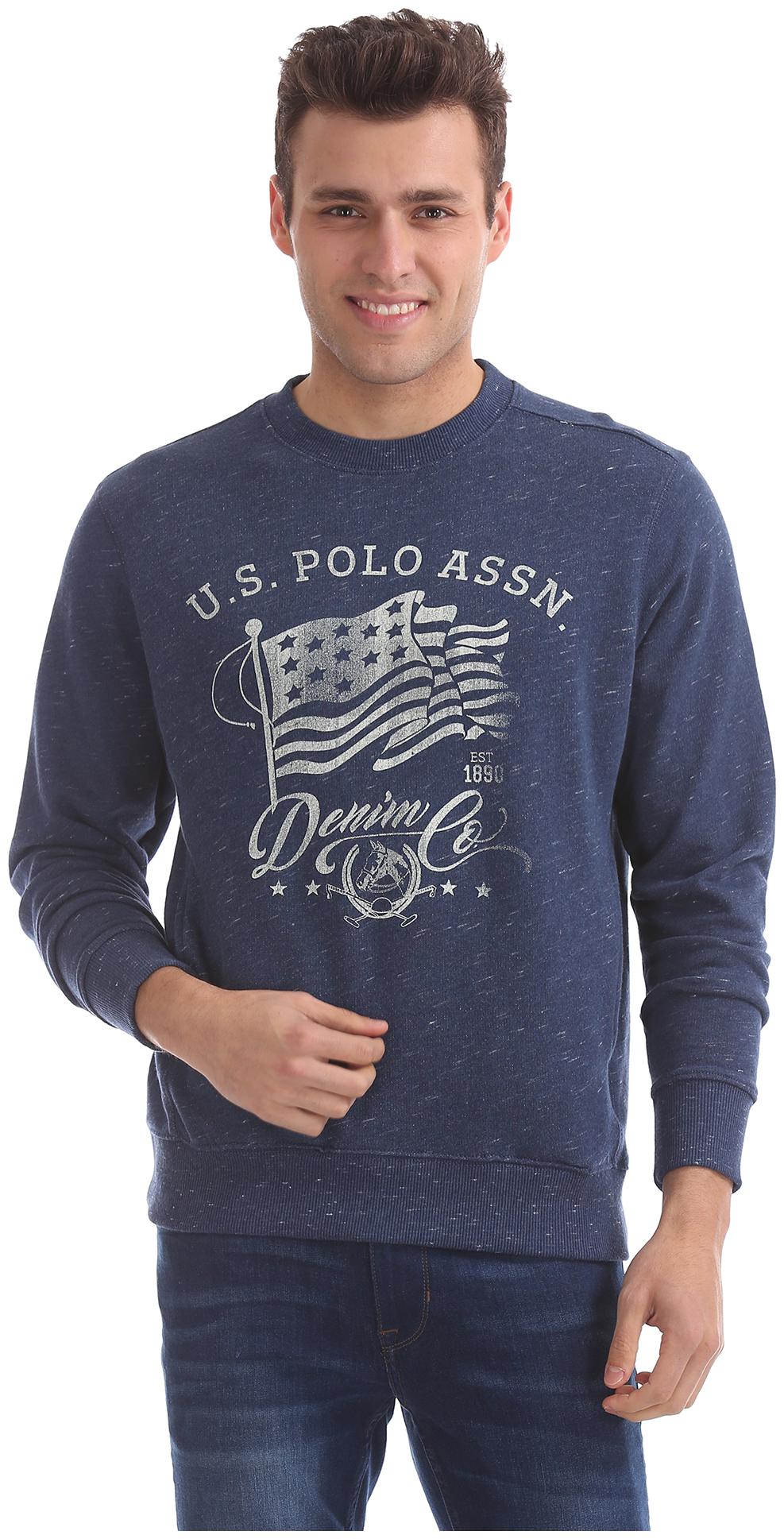

U S Polo Assn Men Blue Round neck Sweatshirt