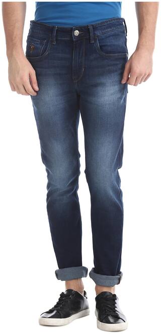 U.S. Polo Assn. Men Blue Skinny Fit Jeans