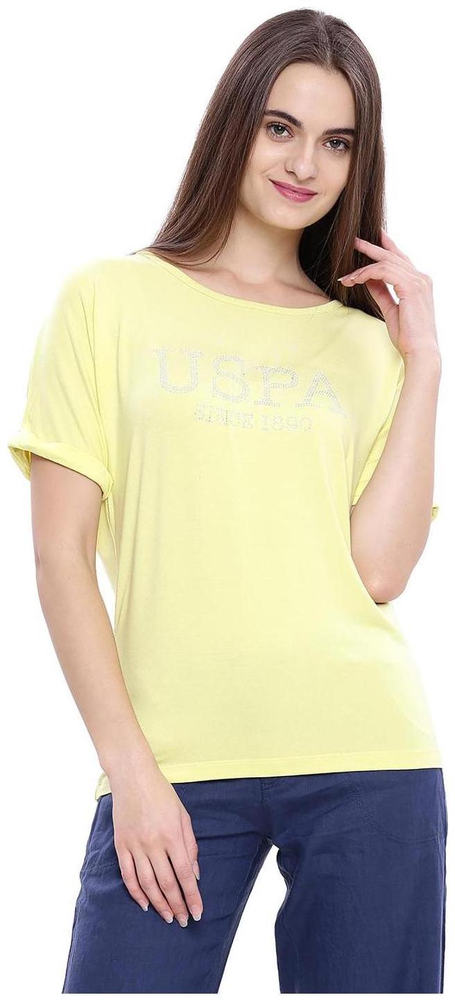 

U S Polo Assn Women Solid Regular top - Yellow