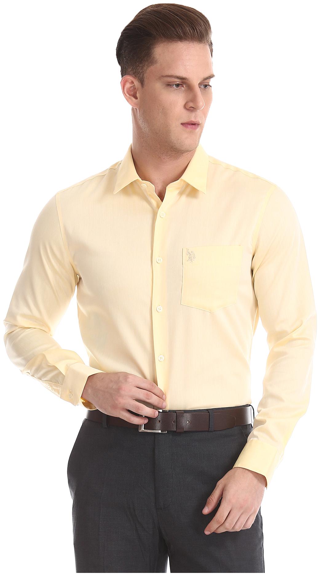 

U S Polo Assn Men Regular fit Formal Shirt - Yellow