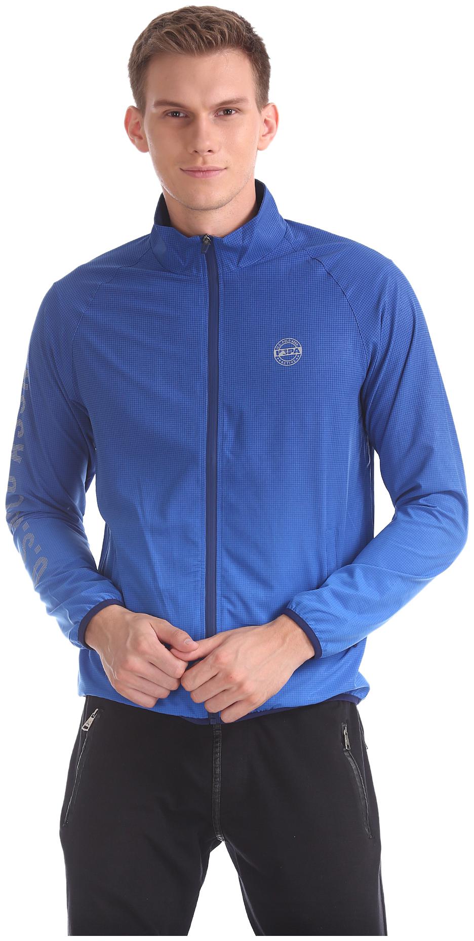 

U S Polo Assn Men Blue Printed Bomber jacket