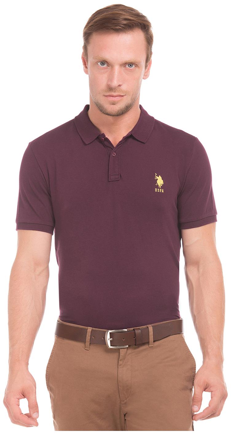 

U S Polo Assn Men Purple Regular fit Cotton Polo collar T-Shirt - Pack Of 1
