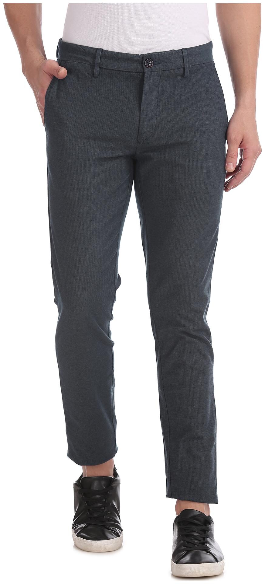 

U S Polo Assn Men Grey Solid Slim fit Chinos