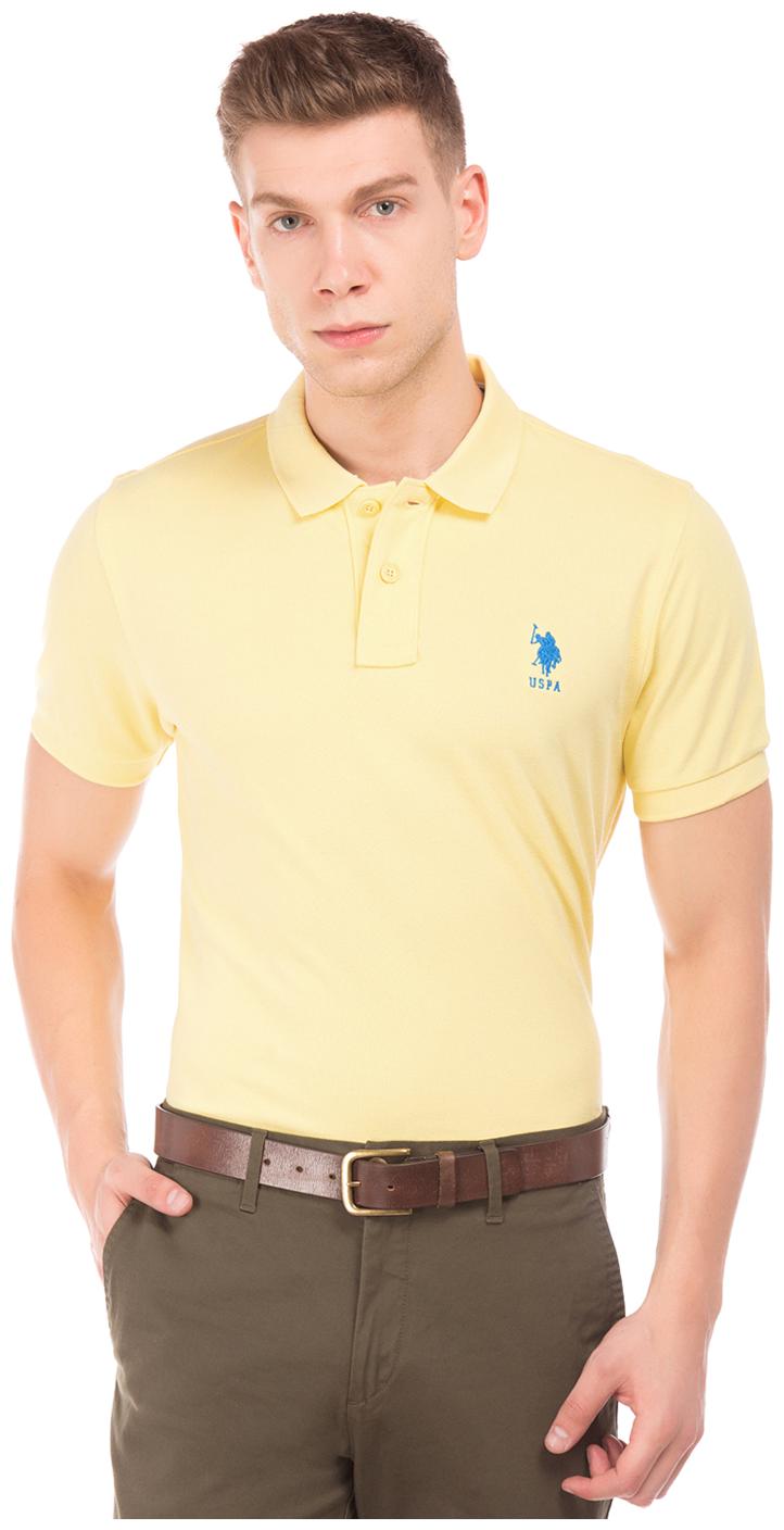 

U S Polo Assn Men Yellow Regular fit Cotton Polo collar T-Shirt - Pack Of 1
