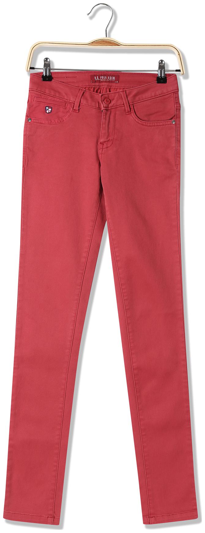 

U S Polo Assn Women Red Slim fit Regular trousers