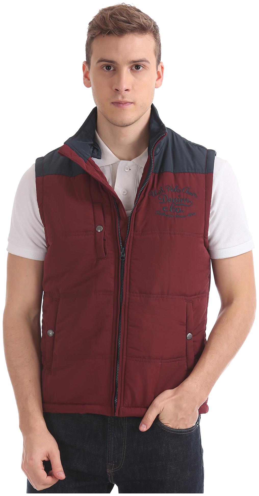 

U S Polo Assn Denim Co Hooded Colour Blocked Gilet Jacket