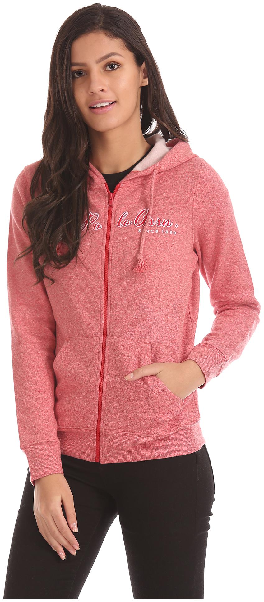

U S Polo Assn Women Solid Hoodie - Red