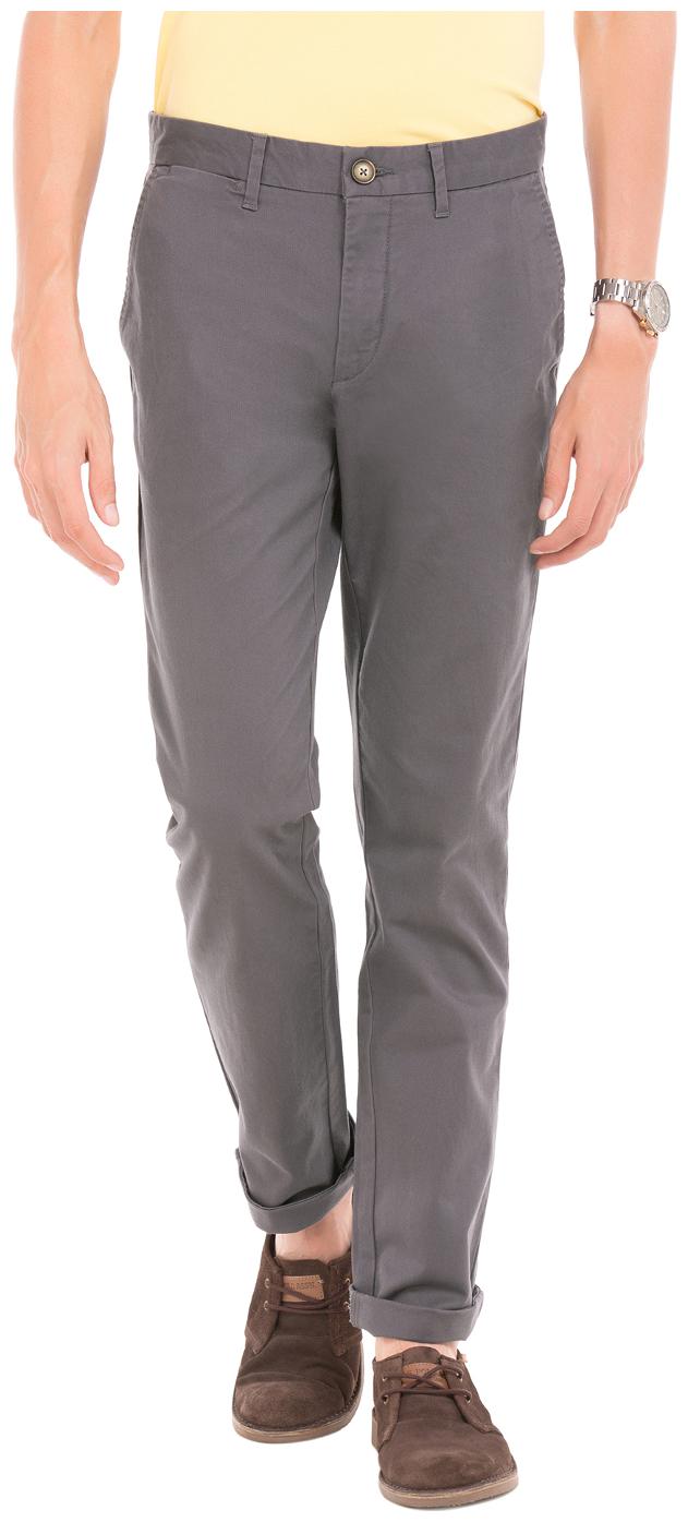 

U S Polo Assn Men Grey Solid Slim fit Chinos