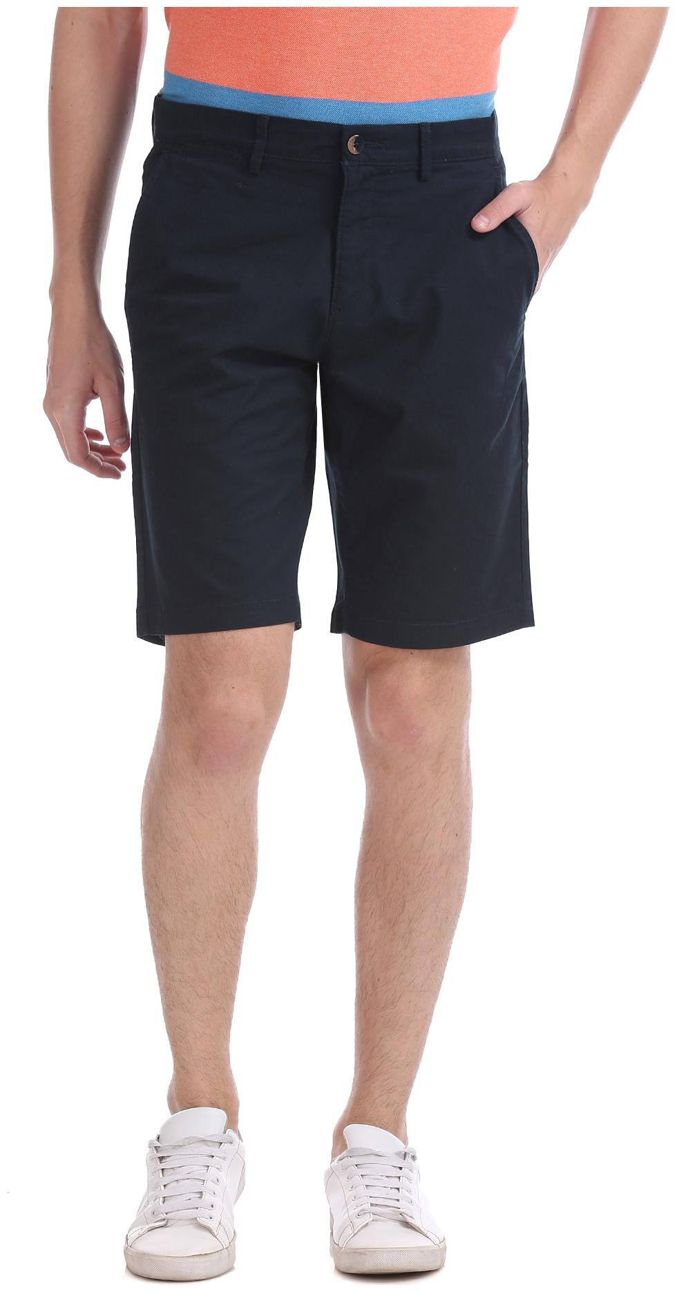 

U S Polo Assn Cotton Solid Shorts 3 4ths