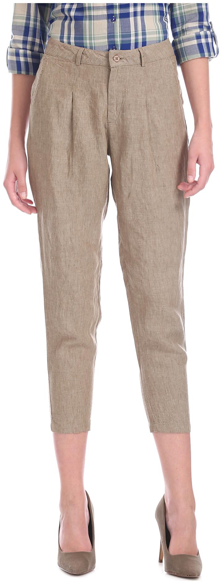 

U S Polo Assn Women Brown Straight fit Regular trousers