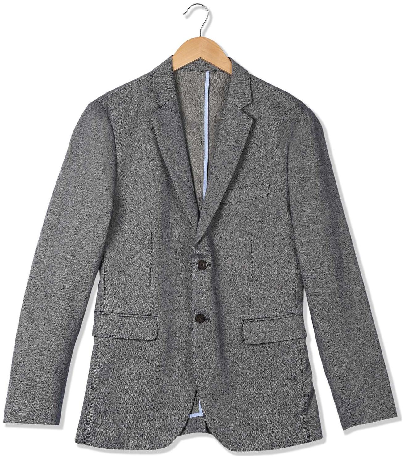 

U S Polo Assn Men Grey Solid Regular fit Single Breasted Blazer