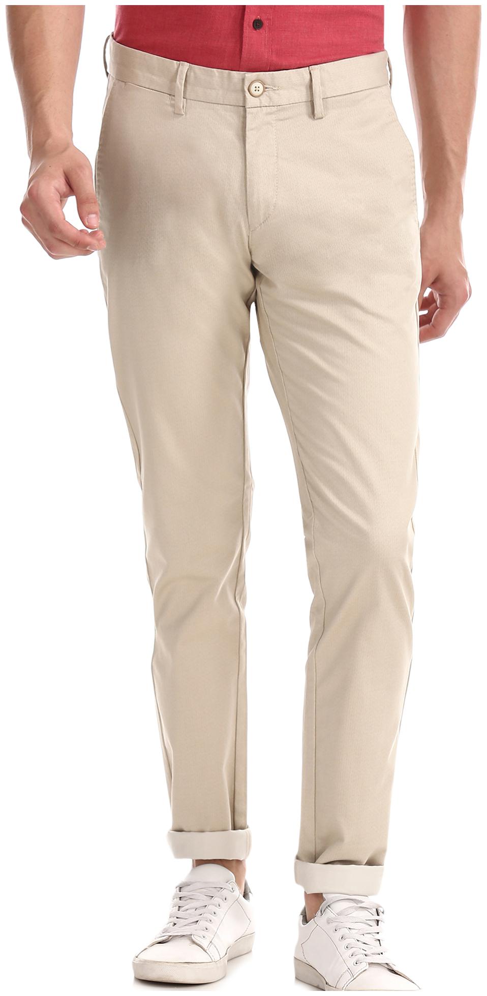 

U S Polo Assn Men Beige Printed Regular fit Regular trousers