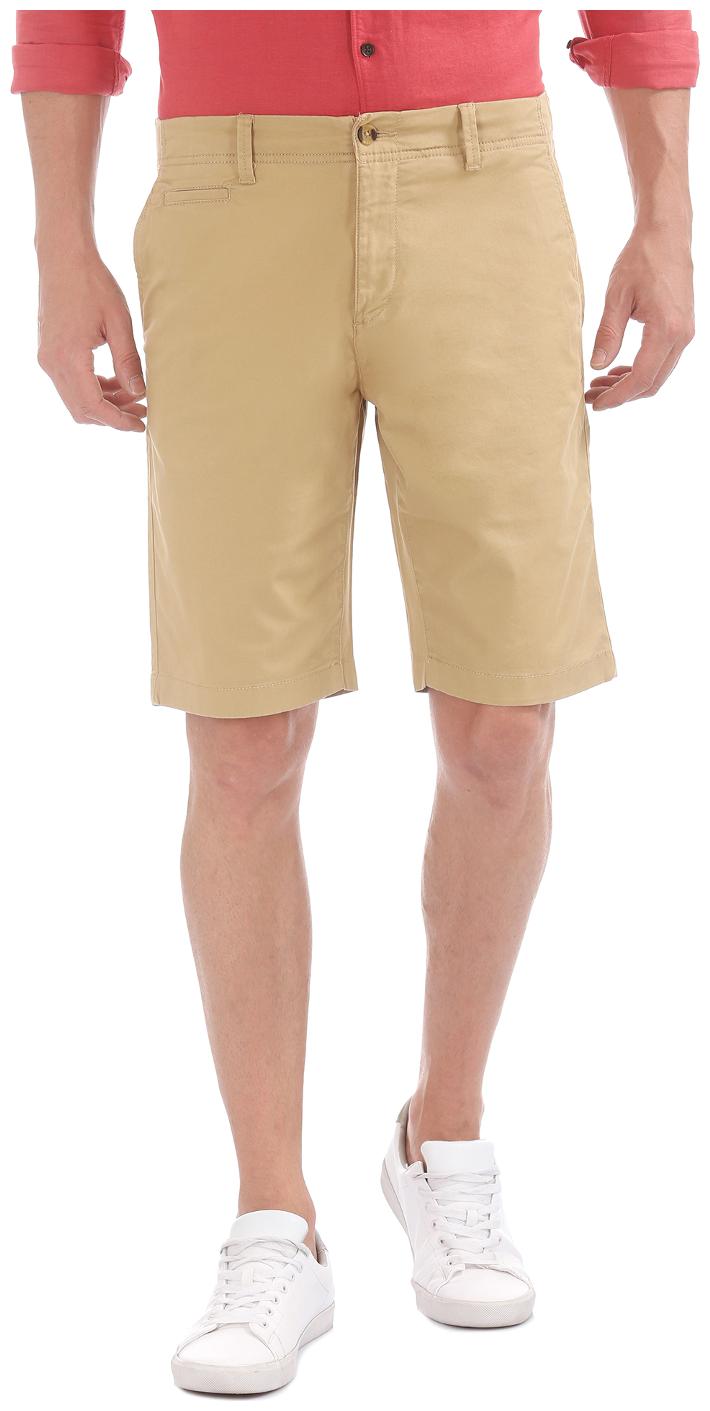 

U S Polo Assn Men Beige Slim Fit Regular Shorts