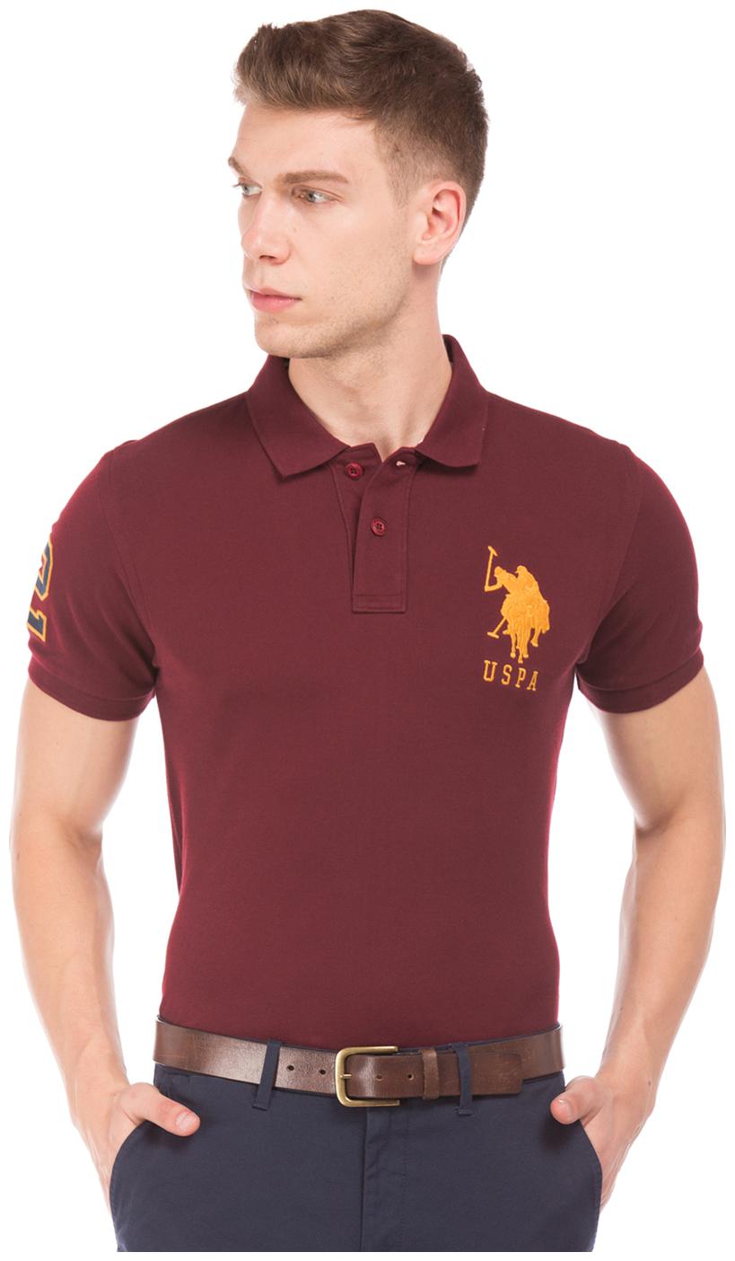 

U S Polo Assn Men Maroon Regular fit Cotton Polo collar T-Shirt - Pack Of 1