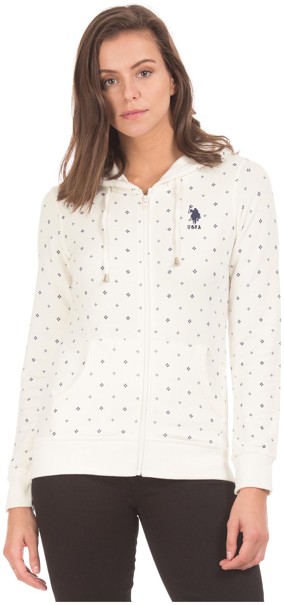 

U S Polo Assn Women Printed Hoodie - White