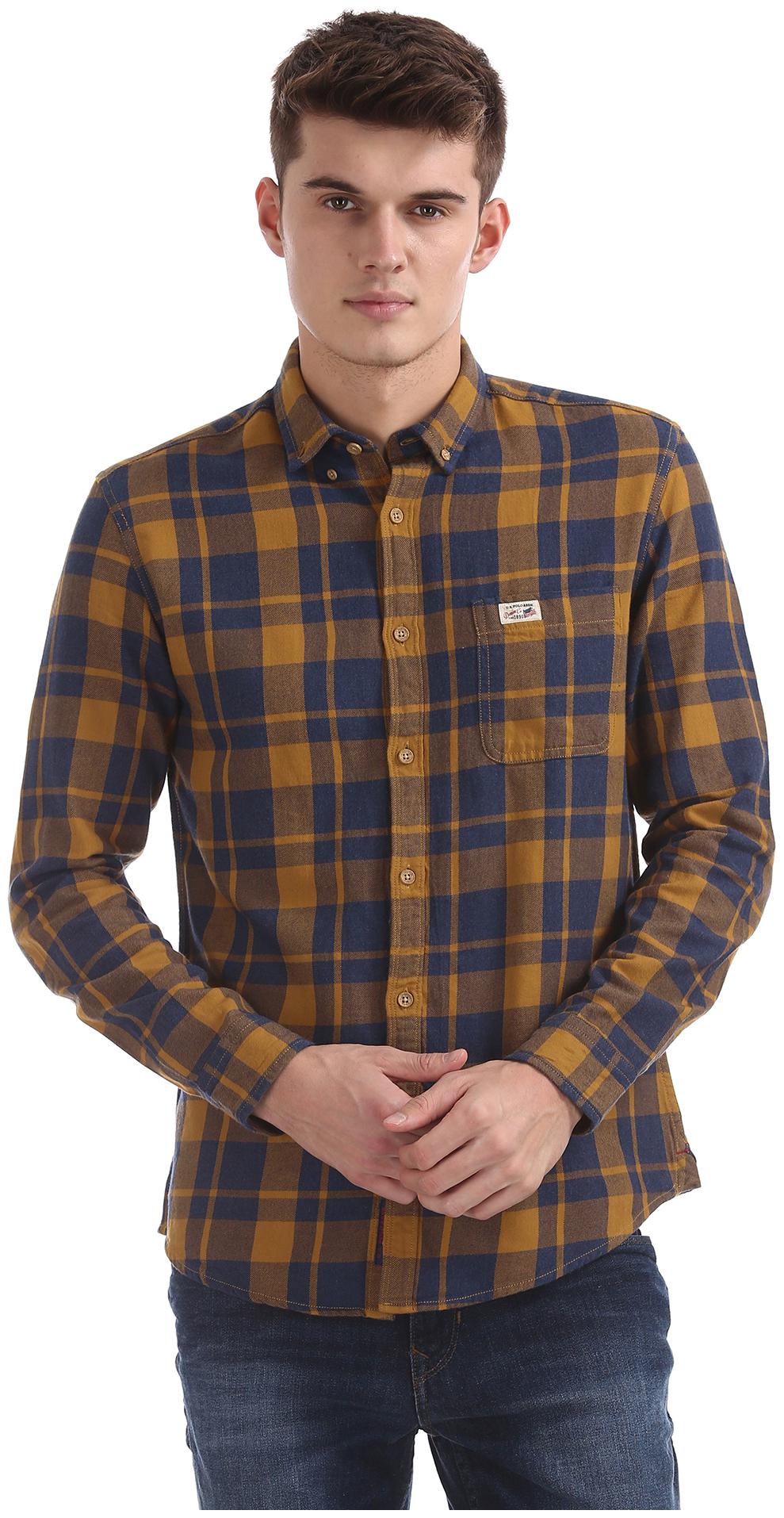 

U S Polo Assn Men Multi Checked Slim Fit Casual Shirt