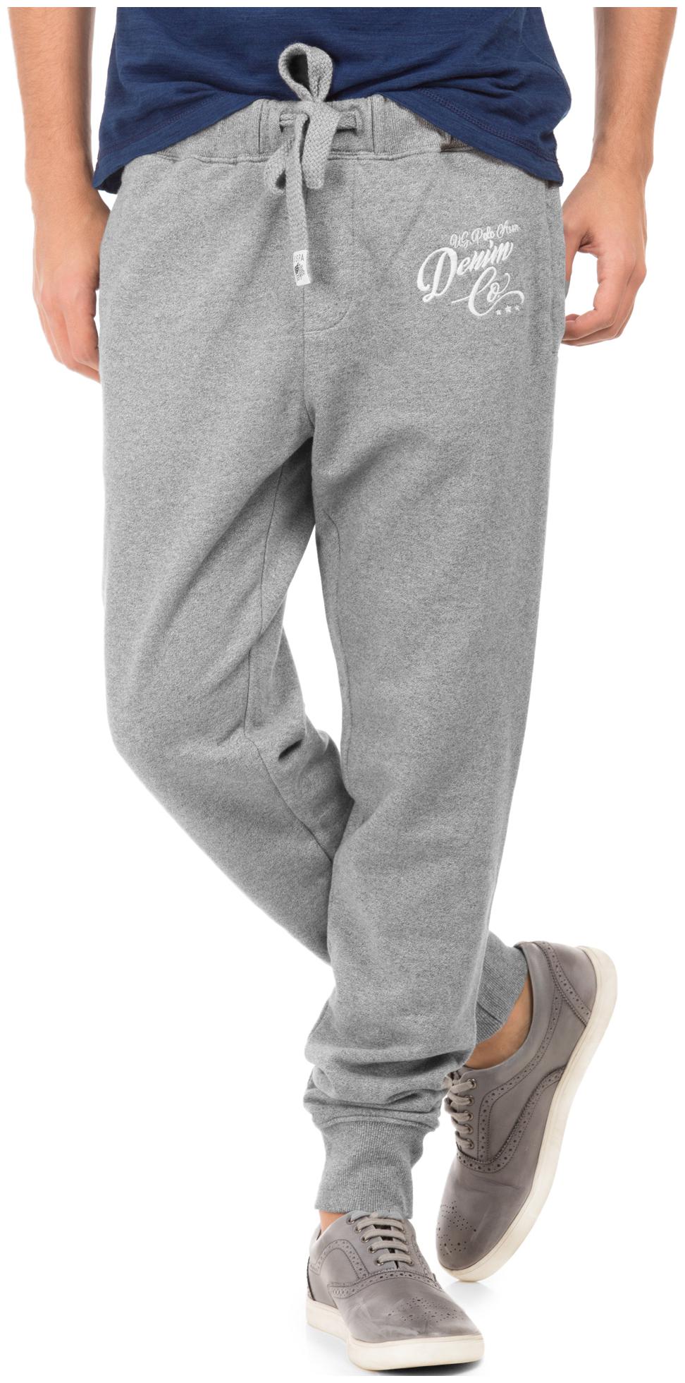 

U S Polo Assn Men Grey Solid Slim fit Joggers