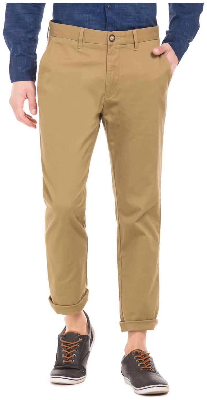 

U S Polo Assn Men Brown Solid Slim fit Chinos