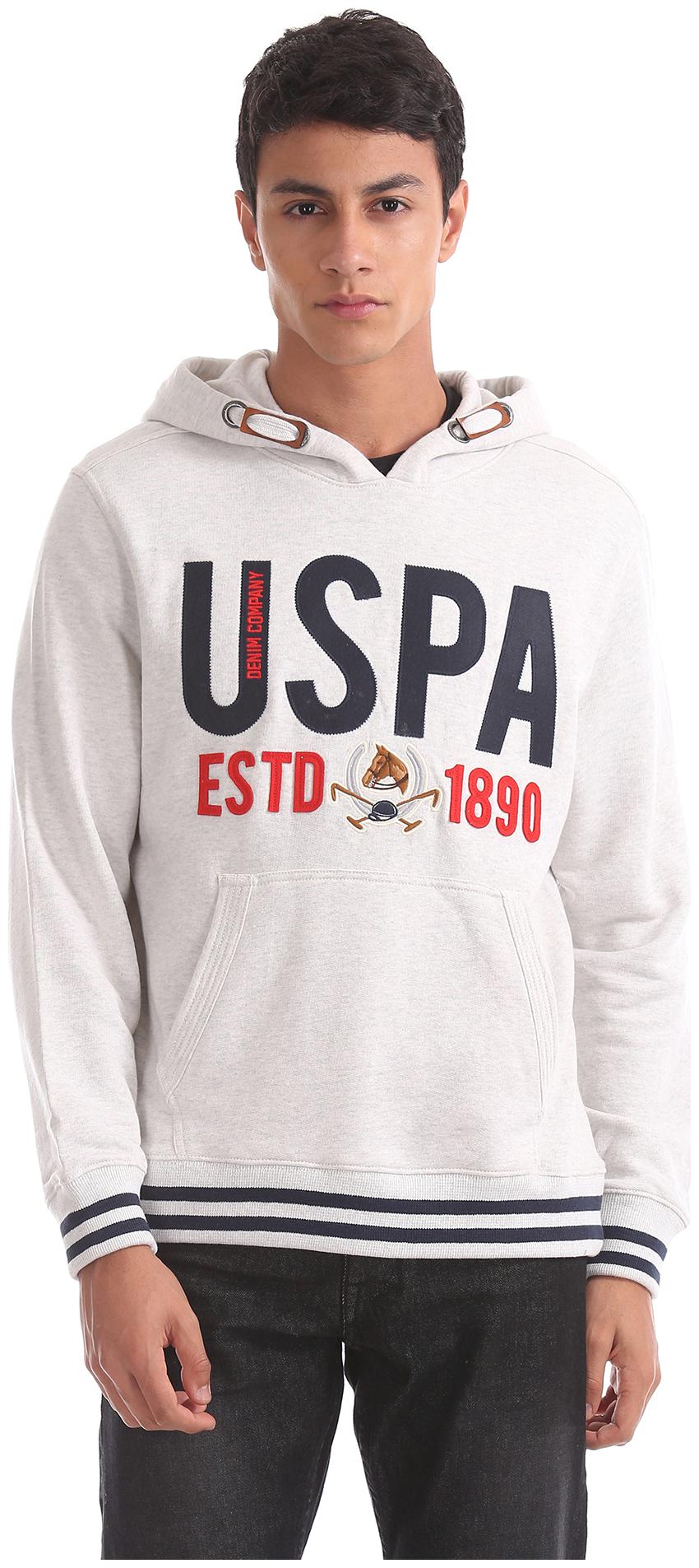 

U S Polo Assn Men White Hooded Hoodie