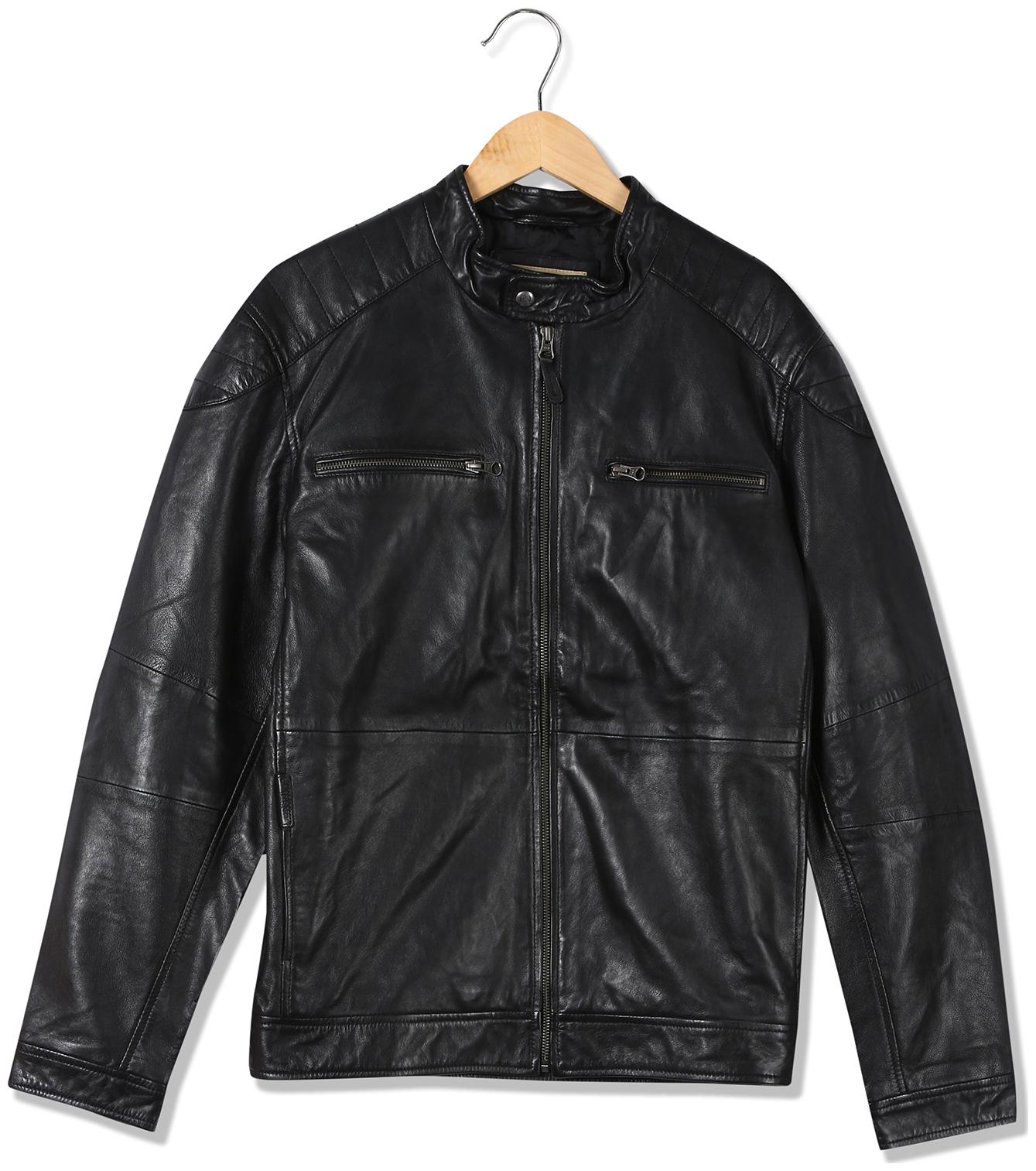 

U S Polo Assn Men Leather Leather Jacket Black