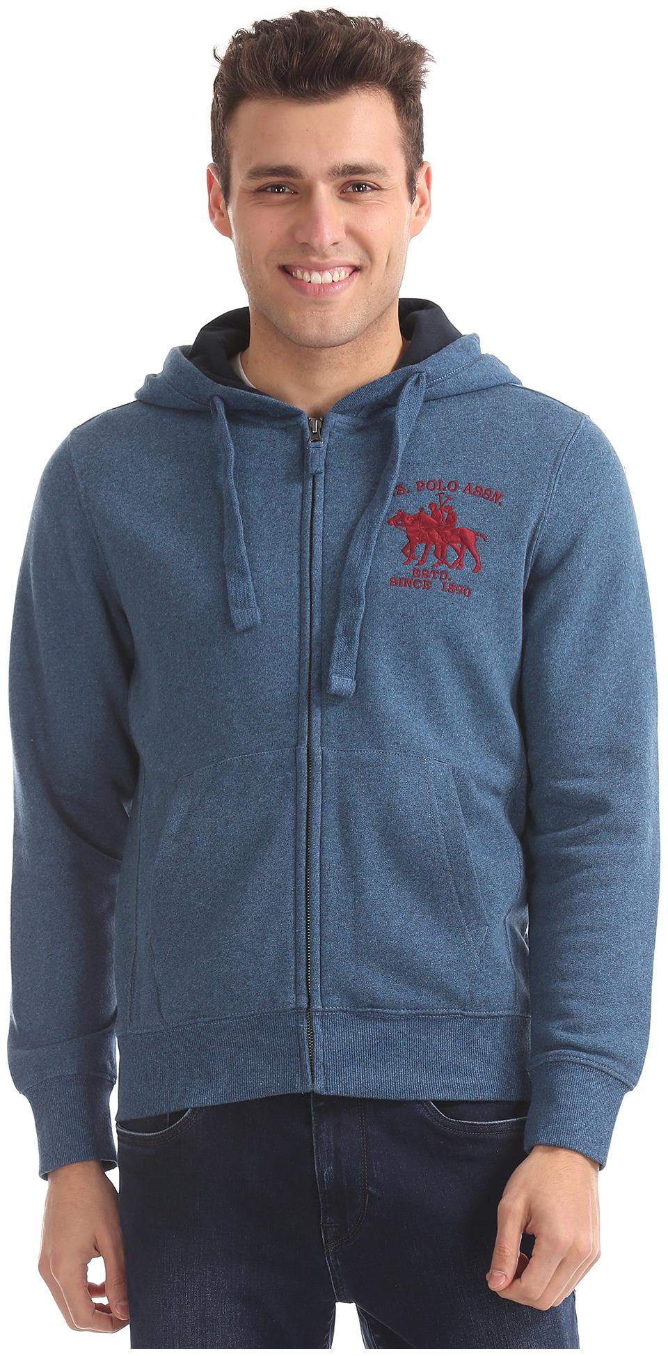 

U S Polo Assn Men Blue Hooded Hoodie