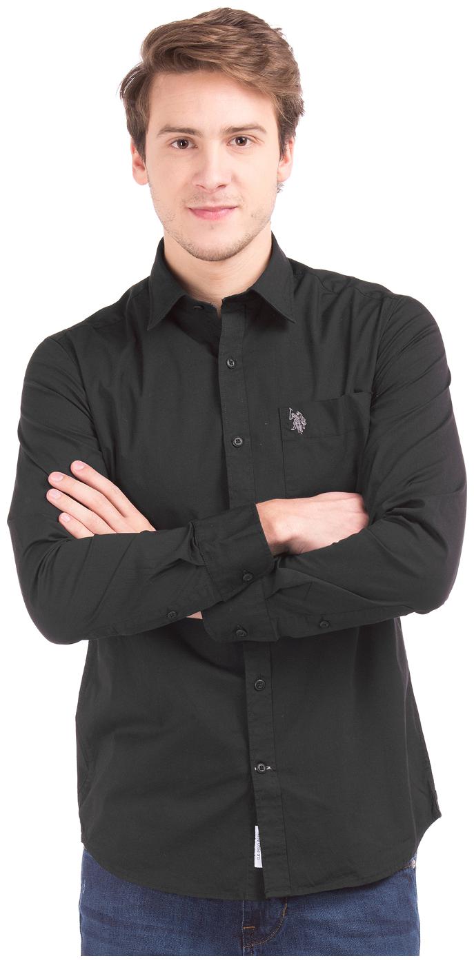 

U S Polo Assn Men Grey Solid Slim Fit Casual Shirt