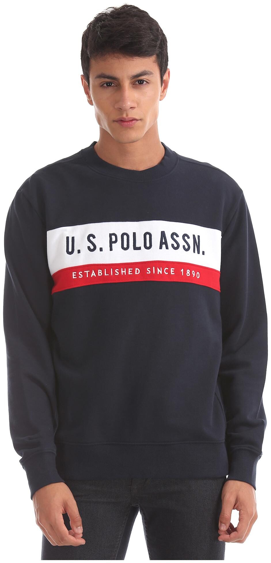 

U S Polo Assn Men Blue Round neck Sweatshirt