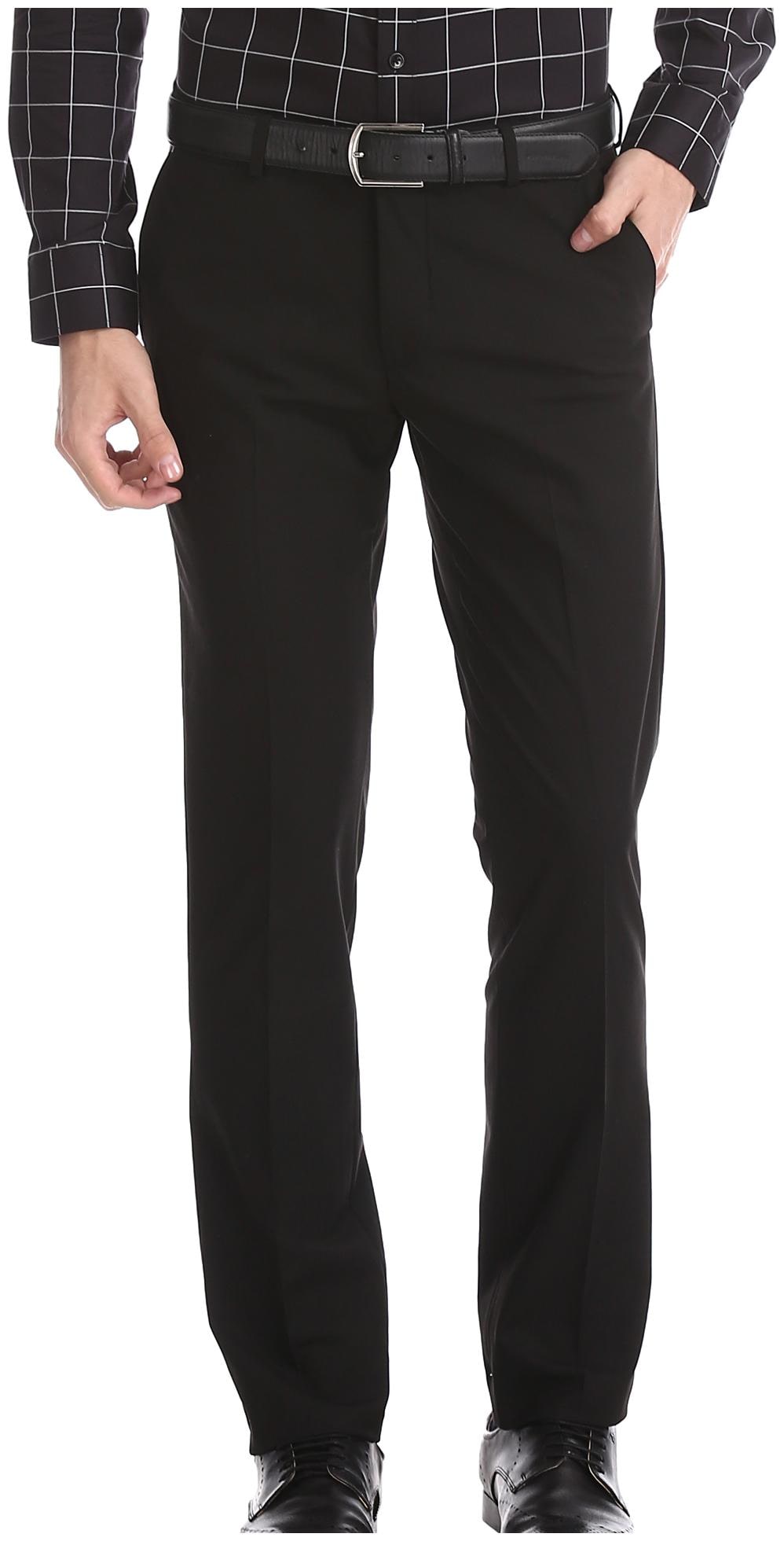 

U S Polo Assn Men Solid Slim Fit Formal Trouser - Black