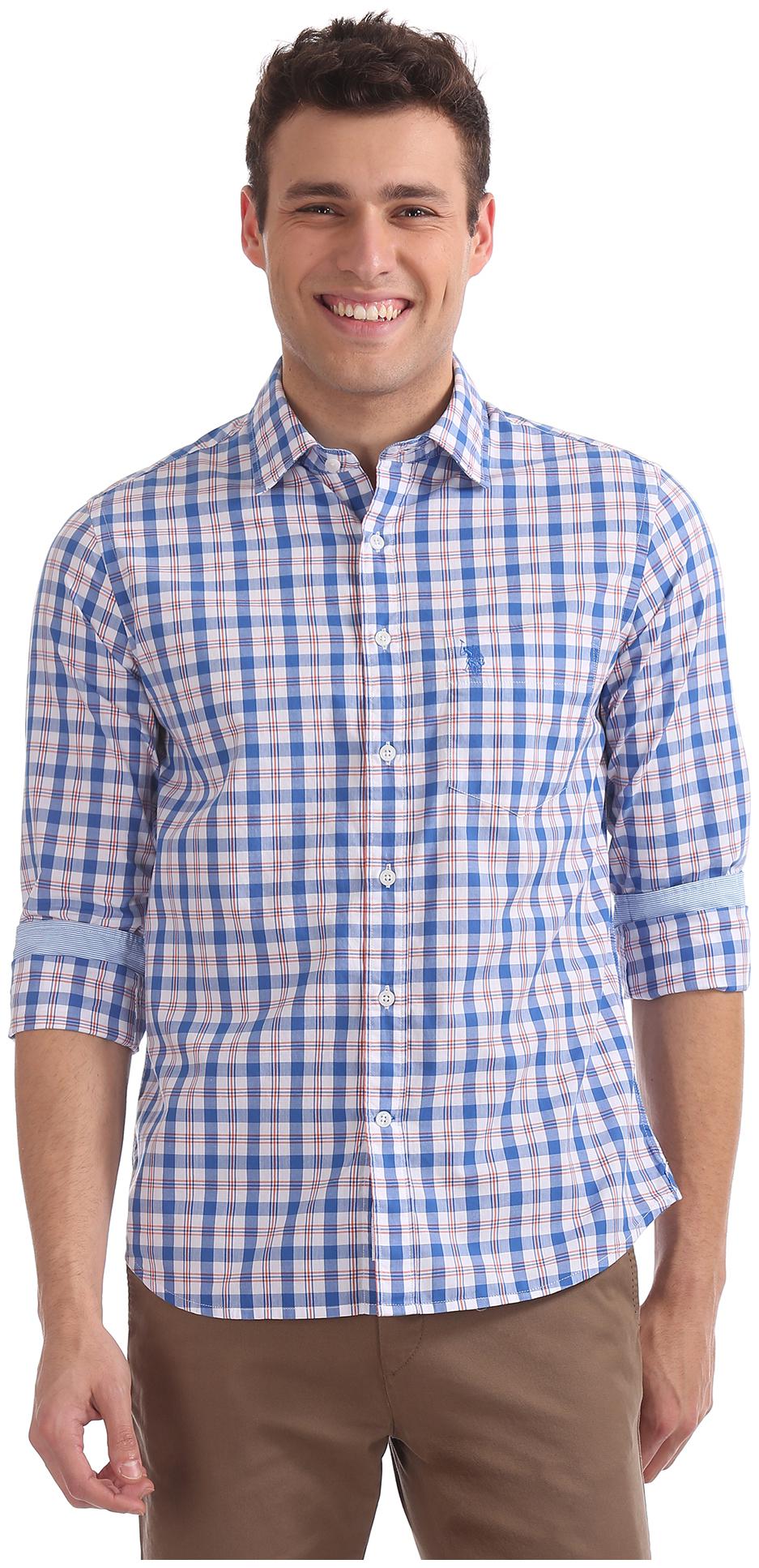 

U S Polo Assn Men Multi Checked Regular Fit Casual Shirt