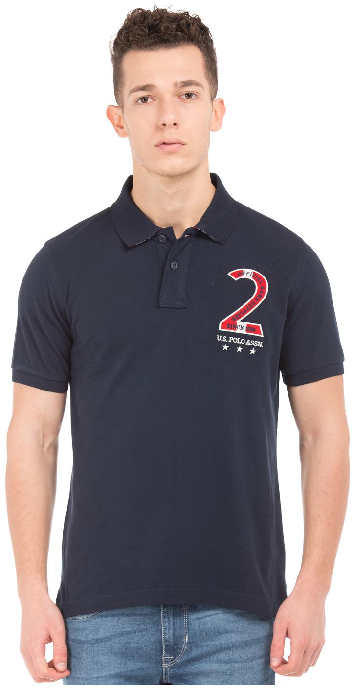 

U S Polo Assn Men Black Slim fit Cotton Polo collar T-Shirt - Pack Of 1