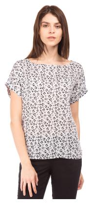 

U S Polo Assn Women Geometric Regular top - White