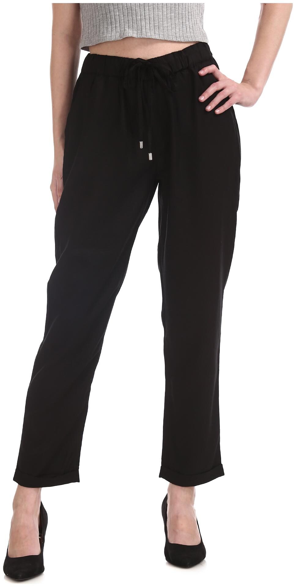 

U S Polo Assn Women Black Regular fit Regular trousers
